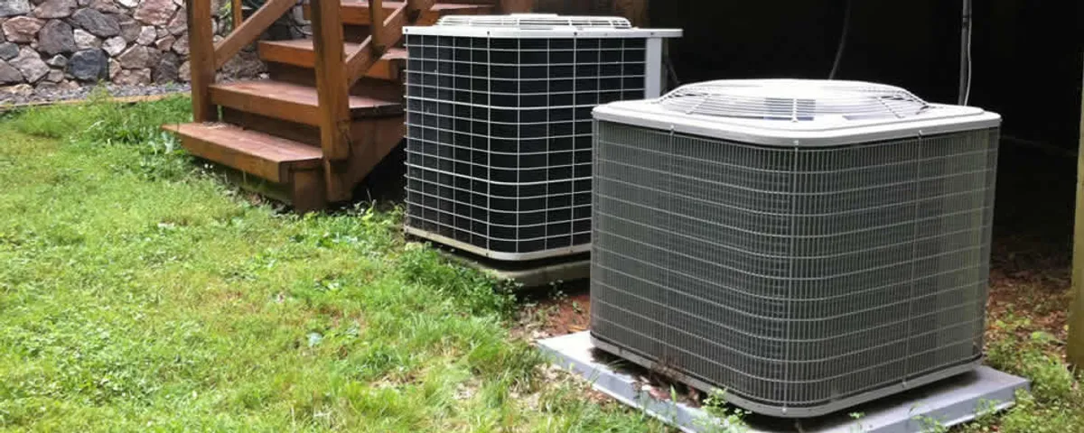 Heat pump installation and service units outside a home in Boise, ID